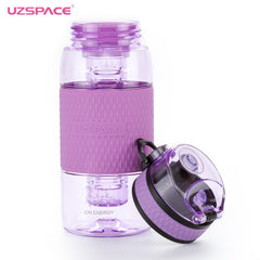 UZSPACE 350ml Infuser Water Bottle Plastic