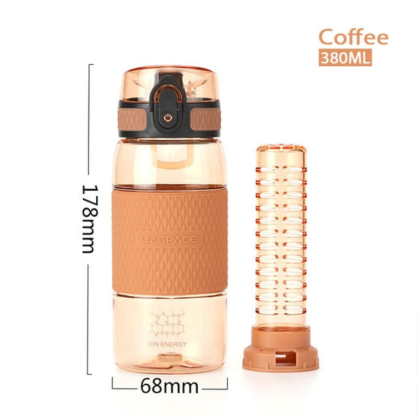 UZSPACE 350ml Infuser Water Bottle Plastic