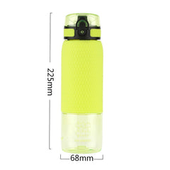 UZSPACE 350ml/500ml Fruit Tea Water Bottle Silicone
