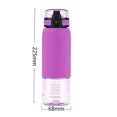 UZSPACE 350ml/500ml Fruit Tea Water Bottle Silicone