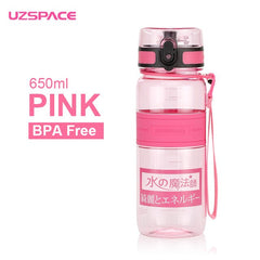 UZSPACE 650ml Outdoor Sport Water Bottles