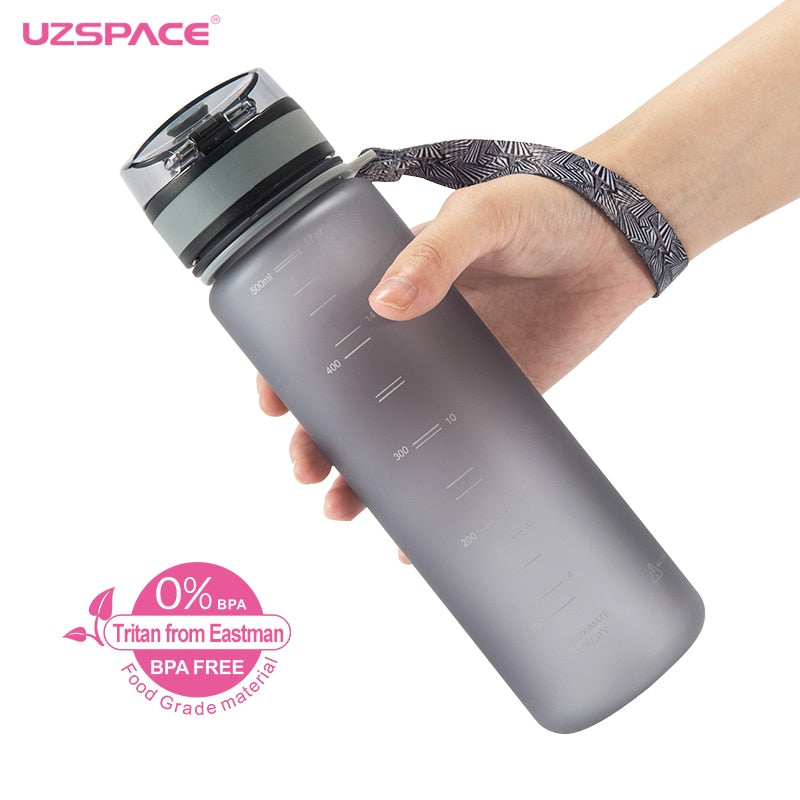 UZSPACE 0%BPA Plastic Sports Water Bottle