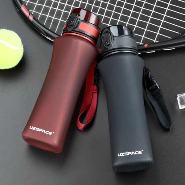 UZSPACE Sports Water Bottles 500ml Fashion 6 Colors Protein Shaker Hiking Travel My Bottle For Water Plastic Drinkware BPA Free
